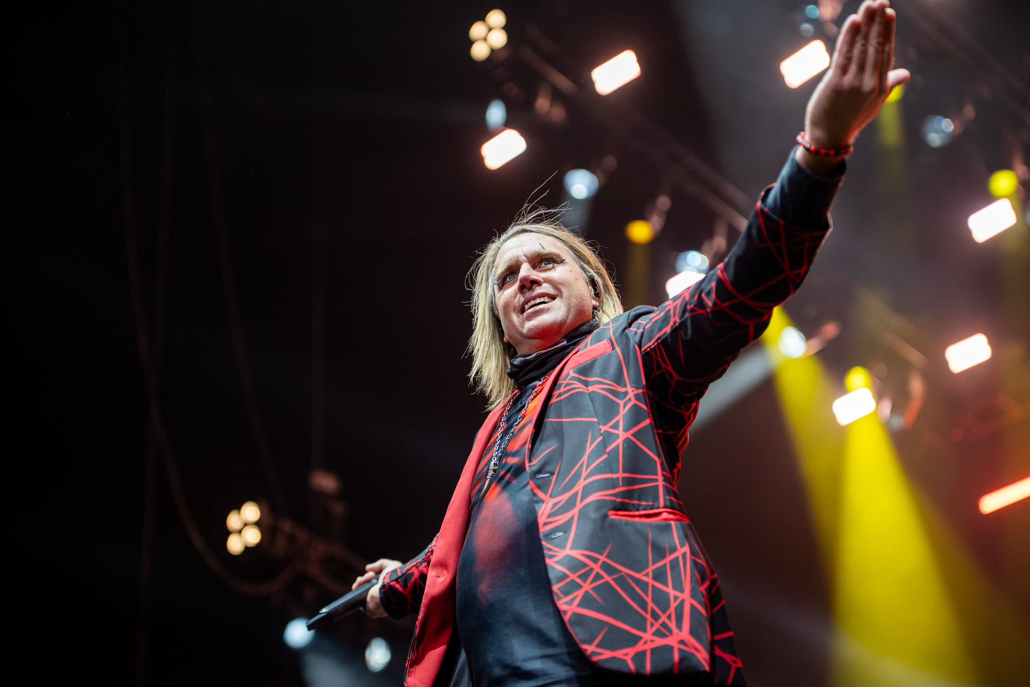 Three Days Grace performing at Climate Pledge Arena